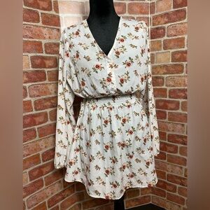 Mini spring and summer light dress floral size M